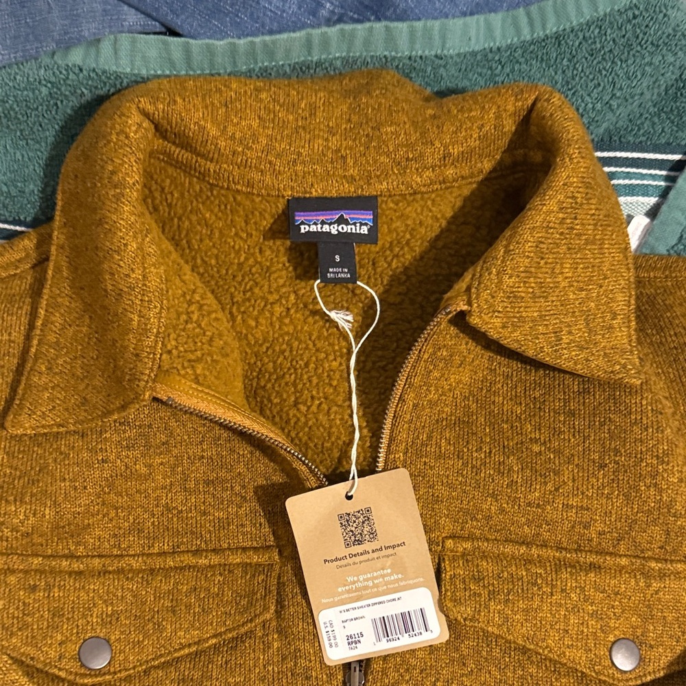 Patagonia Golden Brown Zippered Chore Jacket